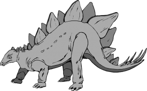The Stegosaurus. A legacy measurement of weight.:left