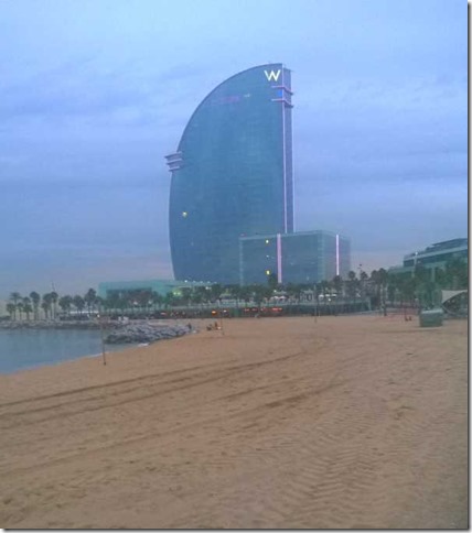 The W hotel on the beach- one of Barcelona&amp;rsquo;s premier hotels. Great views, but you&amp;rsquo;ll want a taxi to get anywhere.